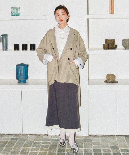 MUHET ブラウス シャツ 「set item」shirt ＆ bustier / シャツ