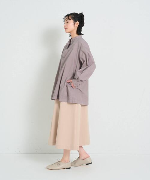「conges payes ADIEU TRISTESSE」 長袖ブラウス 38 ピンクベージュ レディース conges payes ADIEU TRISTESSE 「conges TRISTESSE」 長袖