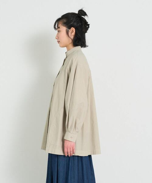 conges payes ADIEU TRISTESSE　リネンチュニック conges payes ADIEU TRISTESSE ブラウス シャツ ステッチワーク