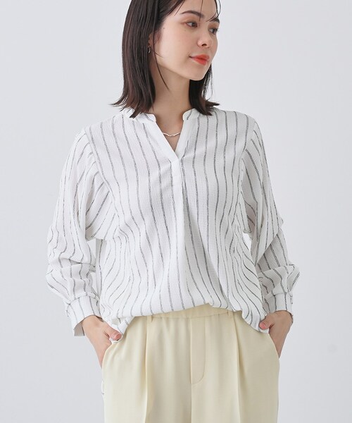 INDIVI（インディヴィ） uvカット tシャツ 「洗える／凹凸素材
