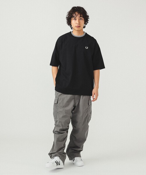 ◆FRED PERRY◆別注 オーバーサイズ 半袖 ピケ Tシャツ FRED PERRY tシャツ 「別注」FRED / オーバーサイズ ピケ T
