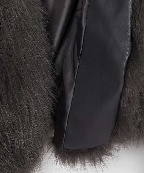 「me+em select」 ノーカラージャケット FREE グレー レディース_画像8