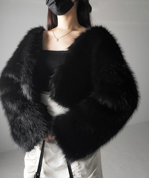 「me+em select」 ノーカラージャケット FREE グレー レディース_画像9