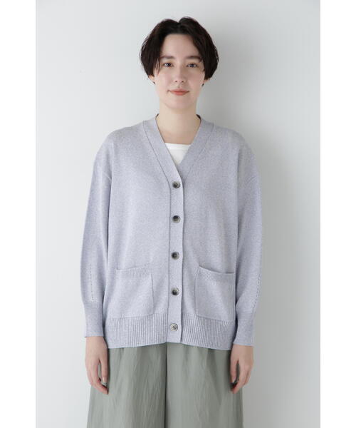 ◆【ウォッシャブル】ペーパーヤーンミドル丈カーディガン human woman カーディガン 「ウォッシャブル」ペーパーヤーン