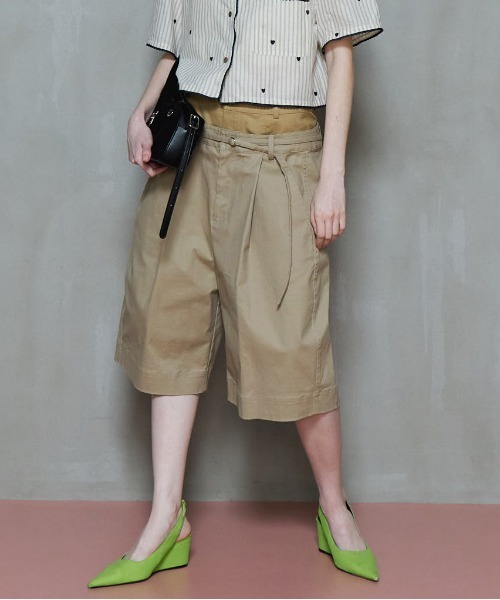 MAISON SPECIAL チノパン 2way Double Waist Curve Shorts/2WAY