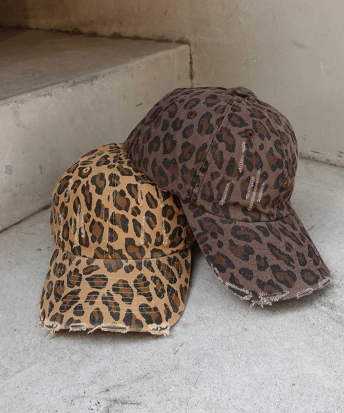 CORNERS キャップ 帽子 ヒョウ柄キャップ レディース : ZOZOTOWN