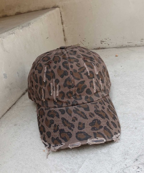 ︎︎︎︎❤︎最終値下げ❤︎9090 ヒョウ柄 ストーン付きキャップ 9090 girl Numbering Studs Cap ヒョウ柄 - メルカリ