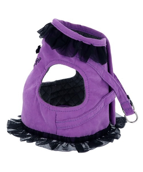 ANNA SUI 猫用 フリル付きハーネス パープル Mサイズ ANNA SUI（アナスイ） 犬 ハーネス リード ANNA SUI/猫用フリル付き