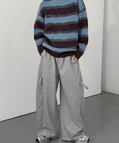 link lot スウェットパンツ ジャージ サイドスナップボタンワイド