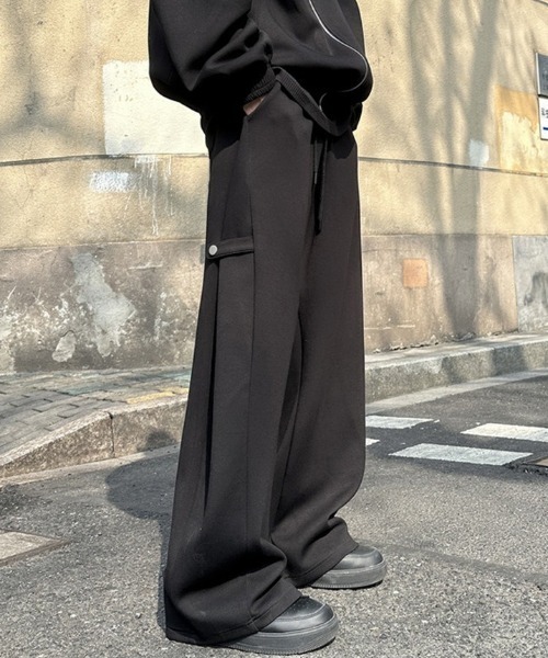 link lot ワイドパンツ スウェットパンツ ジャージ サイドスナップ