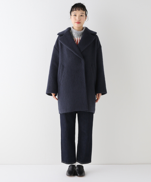 IENA（イエナ） チェスターコート 38 ネイビー レディース : ZOZOTOWN