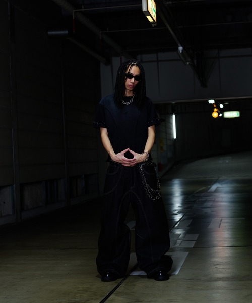 ANDER HUNK tシャツ Gradation Studed T-shirt / グラデーション