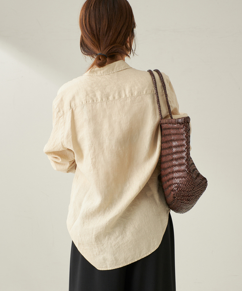 plage ブラウス シャツ Garment Dye Linen レディース