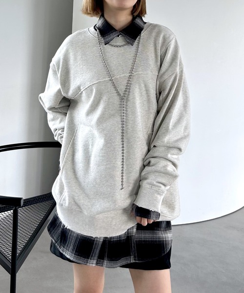 PAGEBOY（ページボーイ） トレーナー スウェット リメイクライク 