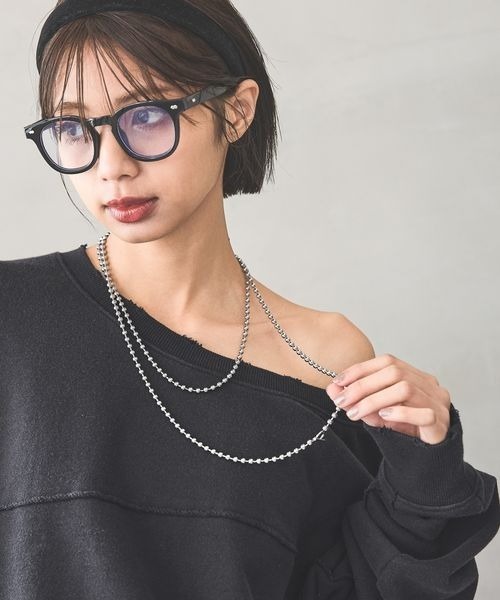 PAGEBOY ネックレス 「ステンレス素材」ロングボールチェーン
