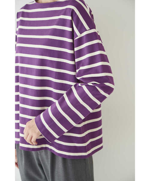 「human woman」 長袖カットソー MEDIUM ダークオリーブ レディース