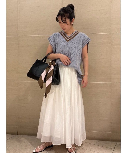 【新品・未使用】ミラオーウェン　オシャレベスト、ジレ　タグ付き Mila Owen ベスト ジレ チルデンニットベスト レディース