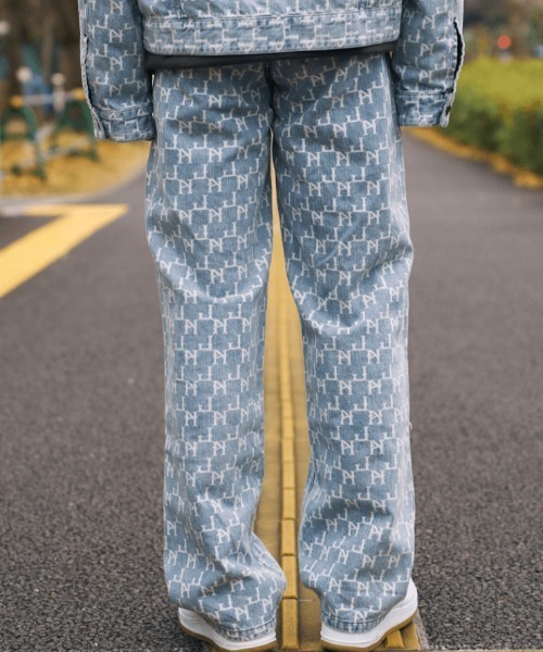 「JUST A NOON」 デニムパンツ MEDIUM ライトブルー レディース