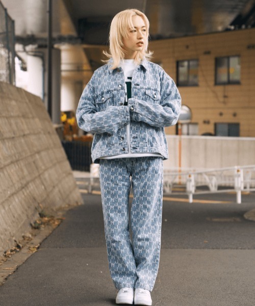 「JUST A NOON」 デニムパンツ MEDIUM ライトブルー レディース