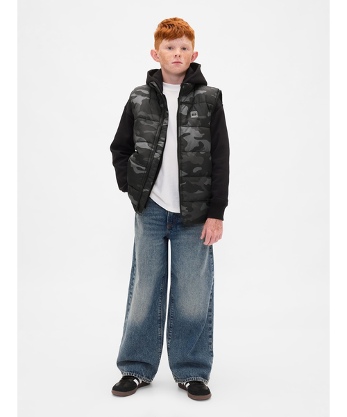 GAP / ファーダウンベスト/L/ナイロン/NVY GAP（ギャップ） ダウンベスト アウター リラックス コールド