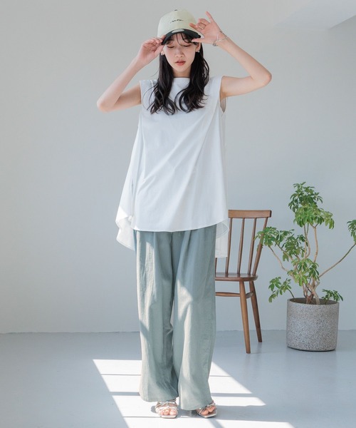 「LOWRYS FARM」 ノースリーブトップス FREE ブラック レディース_画像2