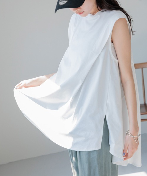 「LOWRYS FARM」 ノースリーブトップス FREE ブラック レディース_画像6