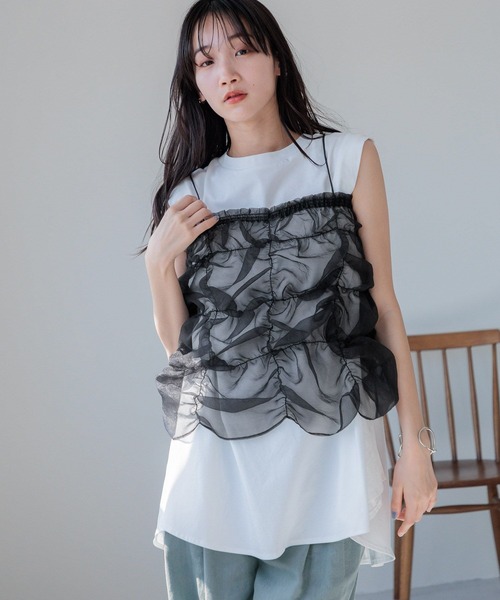 「LOWRYS FARM」 ノースリーブトップス FREE ブラック レディース_画像8