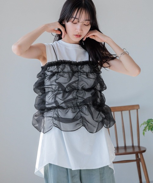 「LOWRYS FARM」 ノースリーブトップス FREE ブラック レディース_画像9