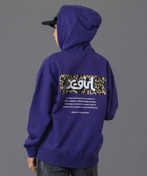 ★(^^) ★新品　エックスガールレオパードボックスロゴヒップバッグ X-girl（エックスガール） パーカー LEOPARD BOX ZIP UP SWEAT HOODIE