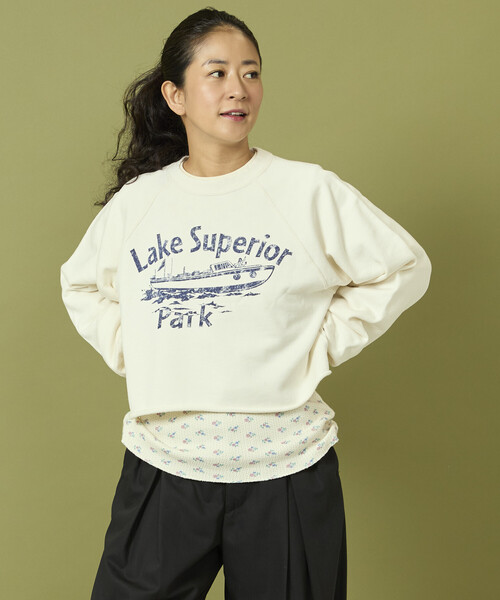 【新品】オブラダ ❤️ スウェット サイズフリーです。 Freada（フリーダ） トレーナー スウェット グランジ カットオフ 短丈