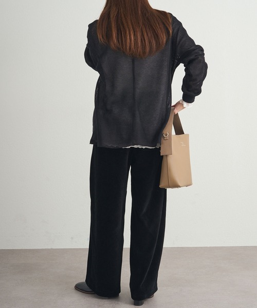 pual ce cin パンツ ストレッチコールテン イージーパンツ レディース