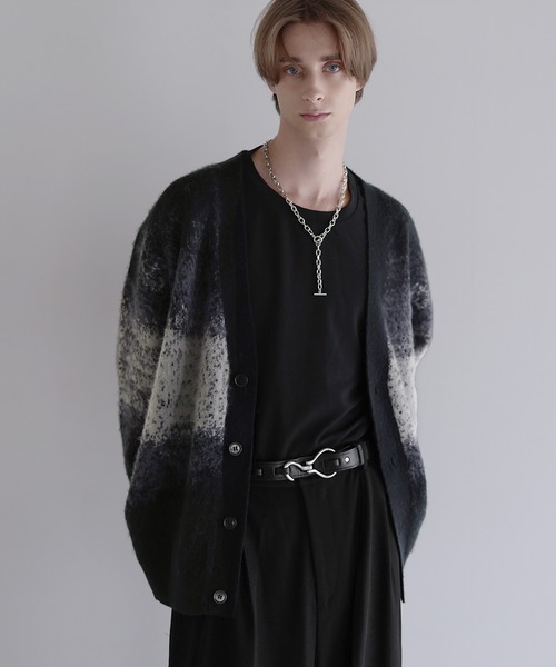 SOCCE カーディガン モヘアライクルーズシルエットグラデーション