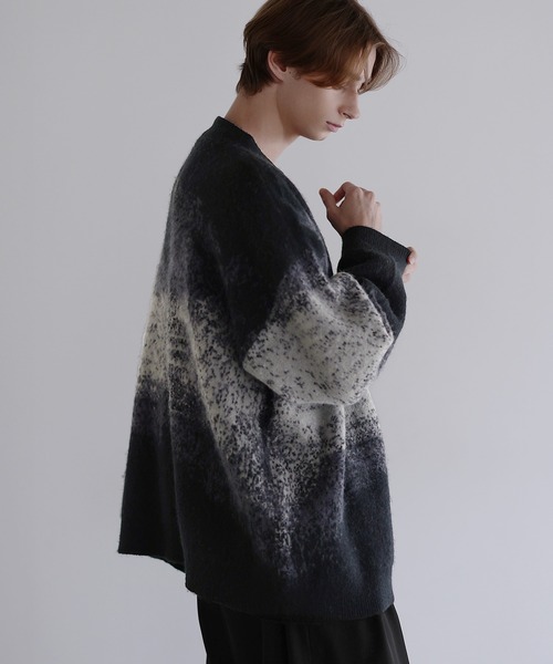 SOCCE カーディガン モヘアライクルーズシルエットグラデーション