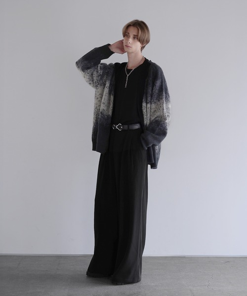 SOCCE カーディガン モヘアライクルーズシルエットグラデーション