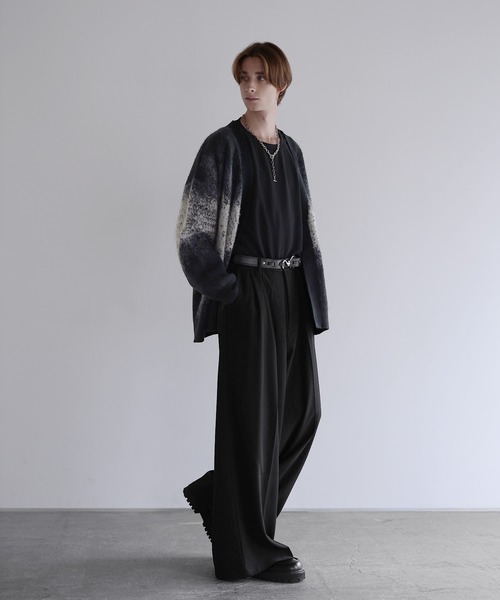 SOCCE カーディガン モヘアライクルーズシルエットグラデーション