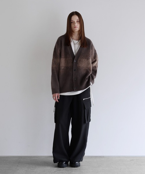 SOCCE カーディガン モヘアライクルーズシルエットグラデーション
