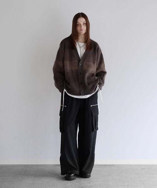 SOCCE カーディガン モヘアライクルーズシルエットグラデーション