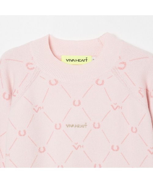 「VIVA HEART/GOLF」ラシェル柄 ジャカード モックネック レディース_10