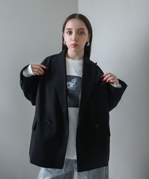 3200【極美品】45R 縮絨ウールジャケット テーラードジャケット Nilway（ニルウェイ） ジャケット テーラードジャケット 「420g/m