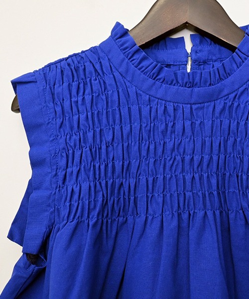 「STYLEBLOCK」 ノースリーブワンピース M カーキ レディース_画像4