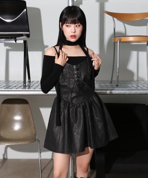 「FOLLOWIN」 キャミソールワンピース FREE ブラウン レディース_画像9