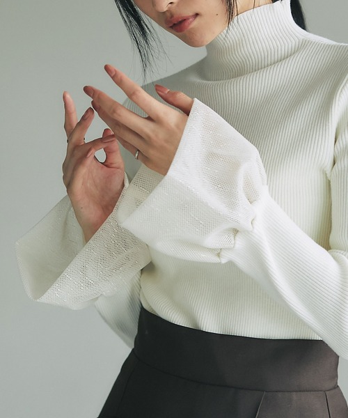 OHNE TITEL オーネティテル ニット・セーター S 白 【古着】【中古】【送料無料】 ビンテージ70's○CASUAL WEARタートルネックセーター白size M