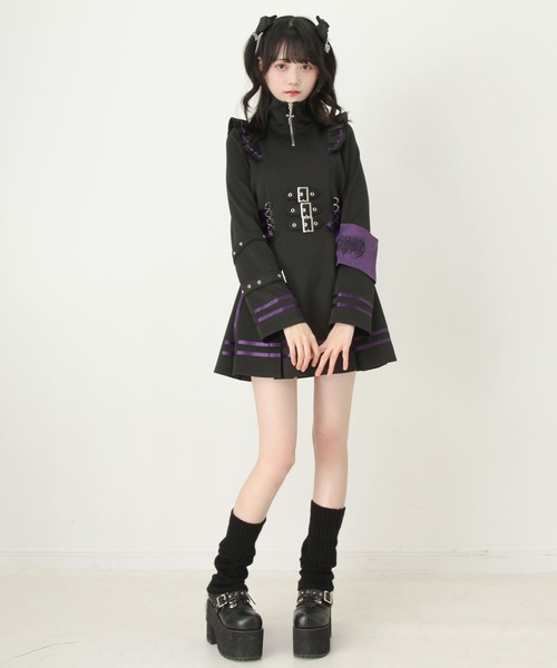 DearMyLove ワンピース 十字架アームバンドサイドレースアップフリル
