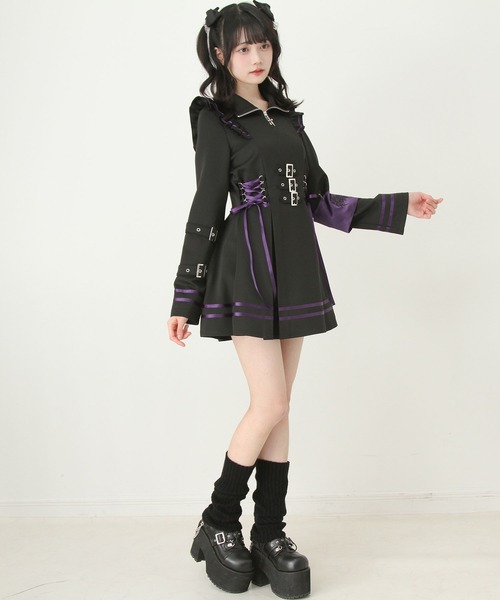 DearMyLove ワンピース 十字架アームバンドサイドレースアップフリル
