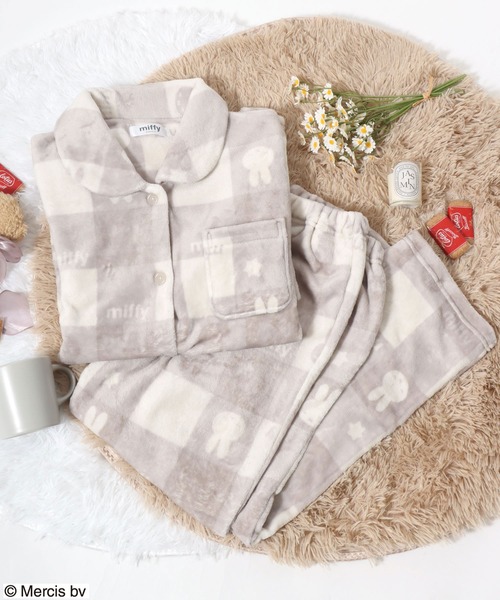 Miffy（ミッフィー） パジャマ ルームウェア キャラクターチェック柄