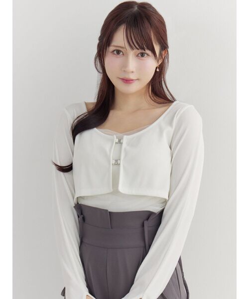 EATME（イートミー） tシャツ チュールドッキングキャミリブTOPセット