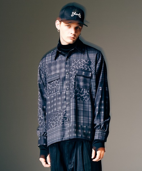 glamb 柄シャツ glamb（グラム） シャツ Patchwork Print Shirt / パッチワーク