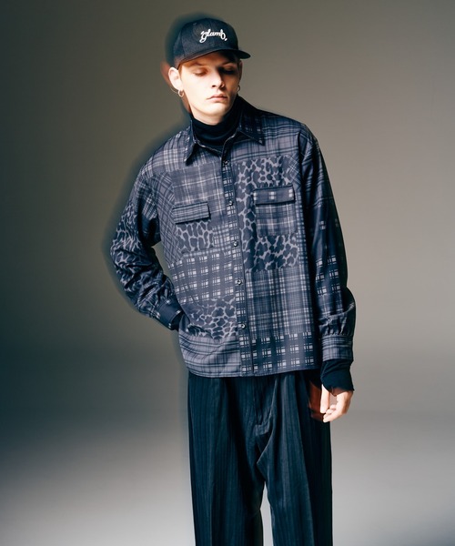 glamb（グラム） シャツ Patchwork Print Shirt / パッチワーク 