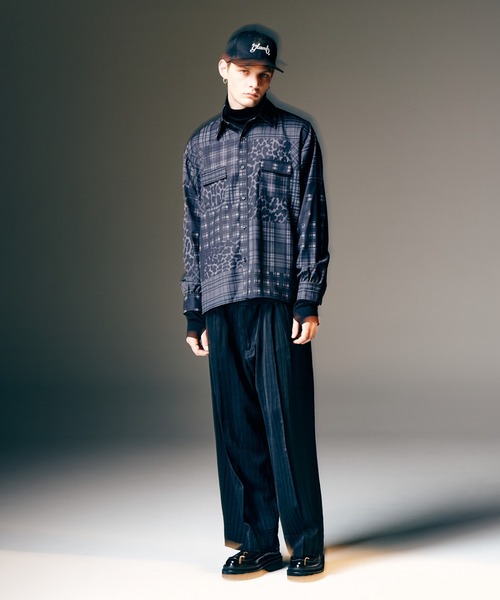 glamb（グラム） シャツ Patchwork Print Shirt / パッチワーク