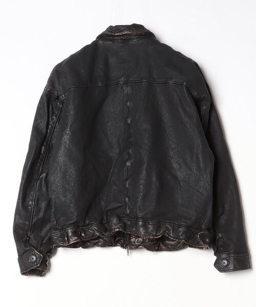 BEAMS（ビームス） レザーブルゾン SMALL ブラック メンズ : ZOZOTOWN